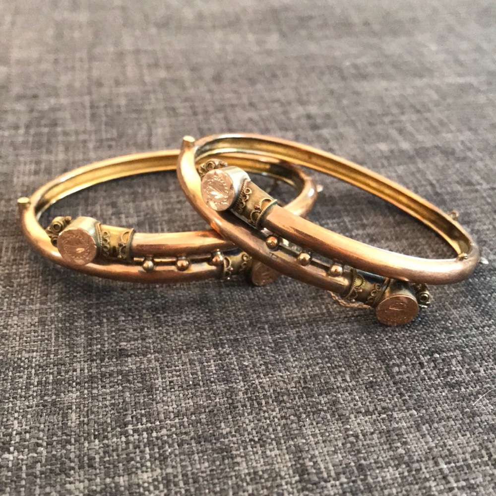 Two Vintage Metal Bracelets